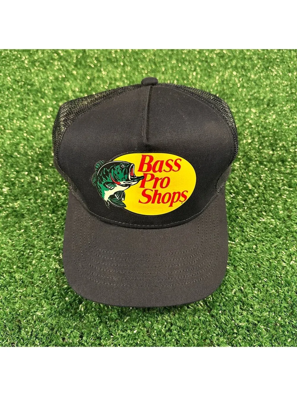 Bass pro shops navy blue trucker SnapBack hat one size fits most